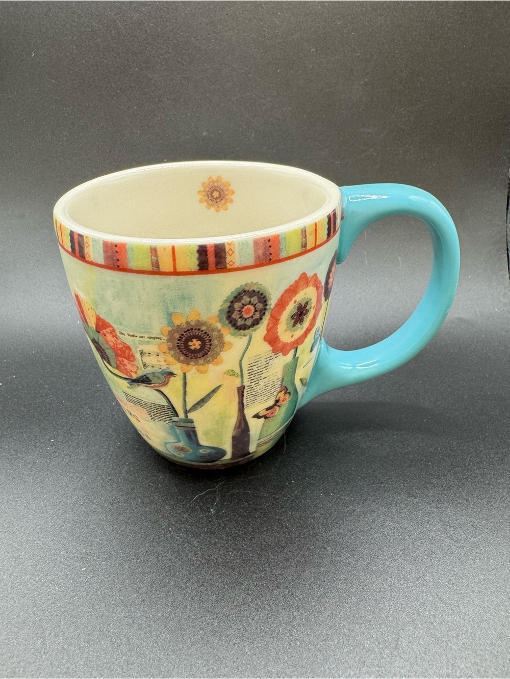 2009 Lang Co. Pick More Flowers Coffee Mug Cup